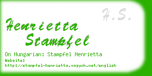 henrietta stampfel business card